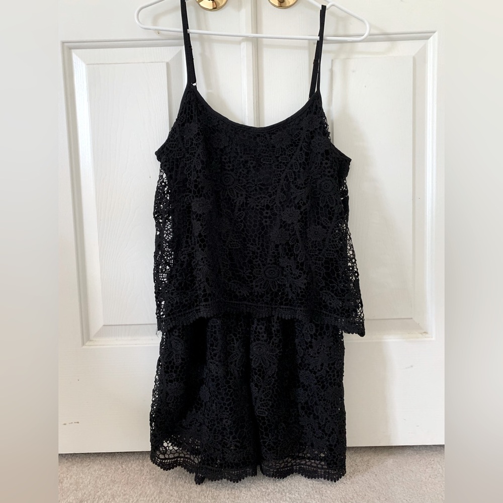 Black Lace Romper